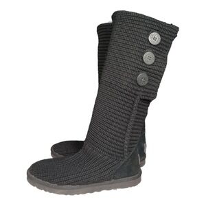 UGG CLASSIC CARDY TALL BOOTS black womens size 7